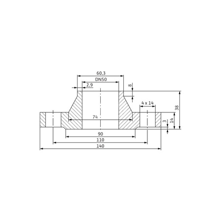 Akcesorium do pomp (zestaw przeciwkołnierzy), WILO - Zestaw przeciwkołnierzy DN 50, PN 6