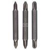 3-częściowy zestaw podwójnych końcówek wkręcających (PH, PH) PH1-PH1, PH2-PH2, PH3-PH3, 60 mm