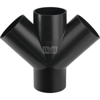 Złącze czwórnik GEBERIT HDPE 110mm x 50mm x 50mm x 110mm (DN 100 x DN 50 x DN 50 x DN 100)