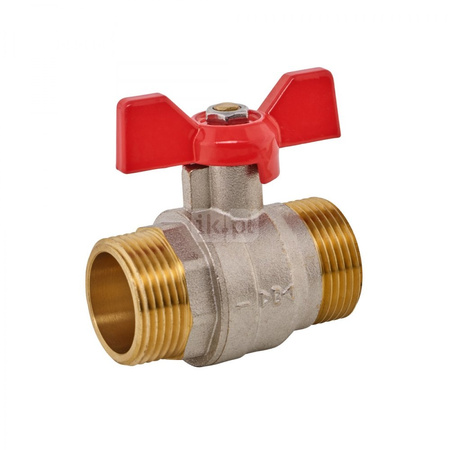 Kurek kulowy z rączką nakrętno-nakrętny 3/4"