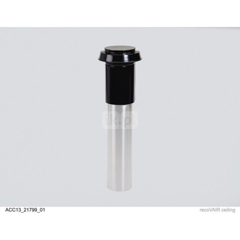 Pionowe wyprowadzenie dachowe,czarne,Ø150 mm, długość 1000 mm,z przyłączem rury z EPP Ø180/150 mm i Ø246/160 mm,z opcjonalnym łą