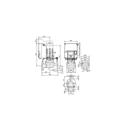 Pompa obiegowa WILO Stratos GIGA 2.0-I typu in-line z silnikiem znormalizowanym 50/60 Hz 4020obr/min