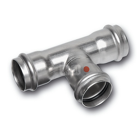 Trójnik SANHA NiroTherm Press Stal nierdzewna (108 mm x 54 mm x 108 mm) (ZW x ZW x ZW)