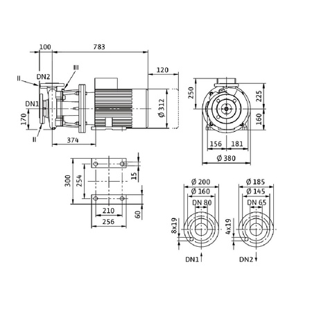 Pompa obiegowa Wilo-CronoBloc BL 65/190-15/2-IE3 dławnicowa o konstrukcji blokowej z przyłączem kołnierzowym. Wszechstronne zastosowanie. Powłoka kataforetyczna wszystkich elementów żeliwnych zapewnia wysoką odporność na korozję i trwałość.