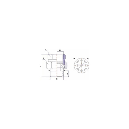 Śrubunek RUMET Mosiądz 3/4'' x 3/4'' (GW x GZ)