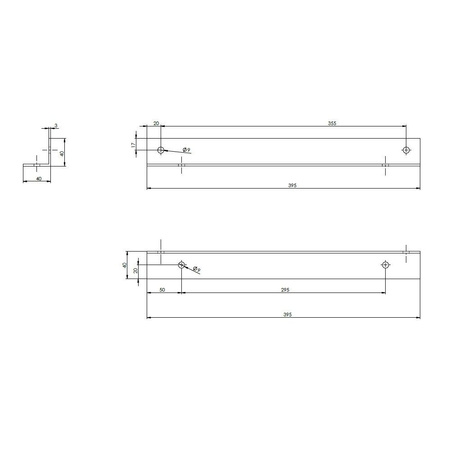System CORAB PI-057.1- ramiona tylne L395, dach płaski inwazyjny, 15 ST. pion AL.