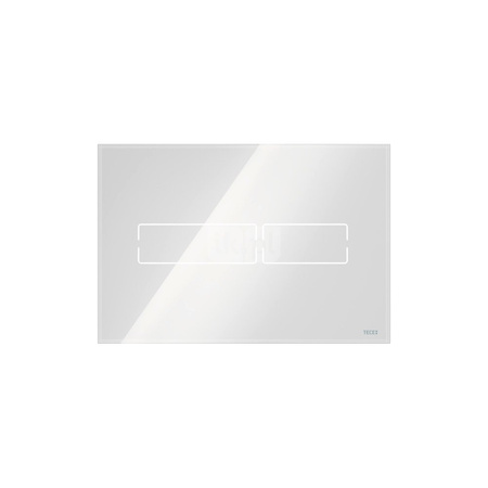 TECElux mini - przycisk spłukujący do WC, szkło białe
