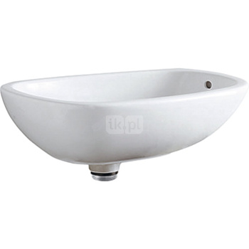 Umywalka Citterio stawiana na blat 56x40 cm, z przelewem i odpływem push-open, KT