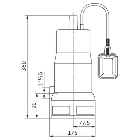 Pompa zanurzeniowa do ścieków WILO Initial Drain 1x230V, moc 2.1W