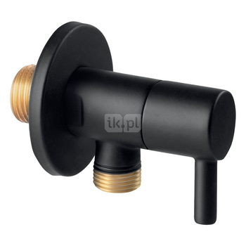 ROTONDO zawór kątowy podłączeniowy G1/2x1/2, czarny