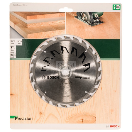 Tarcza pilarska PRECISION D = 170 mm, otwór = 20 mm, Z = 24