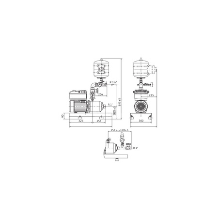 Hydrofor WILO Comfort-Vario COR-1 MHIE częstotliwość 50/60 Hz, prędkość obrotowa 3500obr/min