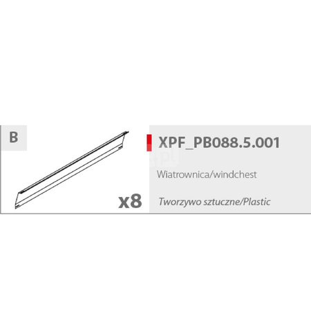 Wiatrownica do systemu PB-088 L1750