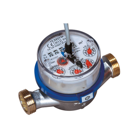 WODOMIERZ ZW 1,5 m3/h /MID=2,5/ GZ-3/4" Z IMPULSATOREM 100/impuls - niklowany