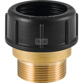 Łącznik mosiężny z gwintem zewn. i nakrętką PE d50x1 1/2"