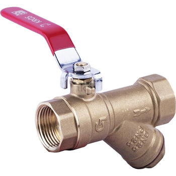 KX06 G1 WW PN10 C DN25 Kurek kulowy z filtrem CuZn-C