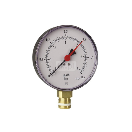 Hydromanometr HY 100 RAD fi 100 mm 0-1 6 bar 1/2 rad kl 1 6