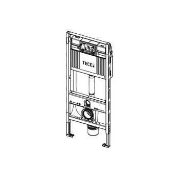 TECEprofil - stelaż podtynkowy do WC ze spłuczką podtynkową uruchamianą z przodu, do uniwersalnego podłączenia toalety myjącej, wysokość 1120 mm