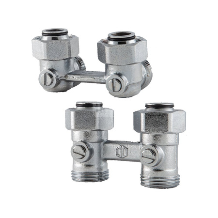 Przyłącze grzejnikowe podwójne 3/4"x3/4" - proste