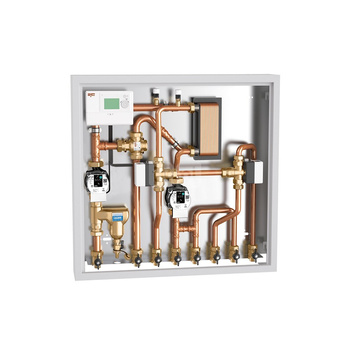 Stacja integrująca dwa źródła ciepła i zarządzająca dystrybucją energii 3/4" GZ 45 st. C