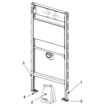 TECEprofil - stelaż montażowy pod zlewozmywaki i umywalki ze ścianką tylną do zabudowy suchej