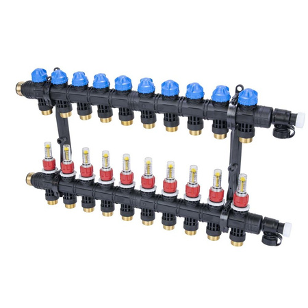 Rozdzielacz ProCalida EF1 K 10 obiegów grzewczych, G1", 0,2 - 1,6 l/min