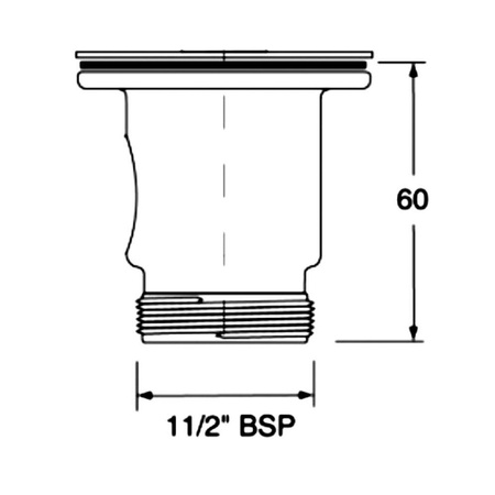 Spust zlewozmywakowy 11/2"x70mm z sitkiem wyciąganym ze stali nierdzewnej