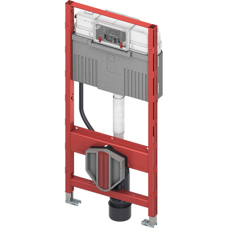 TECEprofil - stelaż podtynkowy do WC ze spłuczką podtynkową uruchamianą z przodu, do uniwersalnego podłączenia toalety myjącej, wysokość 1120 mm