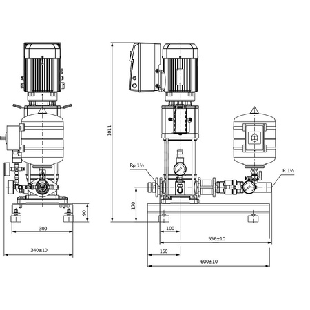 Hydrofor WILO SiBoost Smart 1 Helix VE częstotliwość 50/60 Hz, prędkość obrotowa 3500obr/min