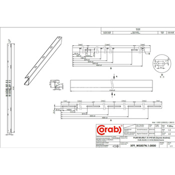 Szyna wzdłużna L3380  25st.