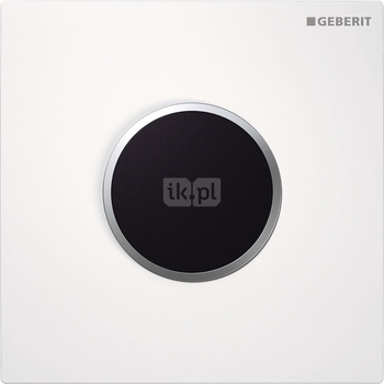 Elektroniczny zawór spłukujący Geberit do pisuaru, zasilanie 230V, Typ 10, biały-chrom mat-chrom mat