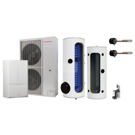 Pakiet - Pompa ciepła powietrzna powietrze-woda split IMMERGAS MAGIS PRO 14 V2 T 12.5kW 400V + Zasobnik c.w.u. OKC 300 NTR/HP + Zasobnik buforowy NAD 250 V1