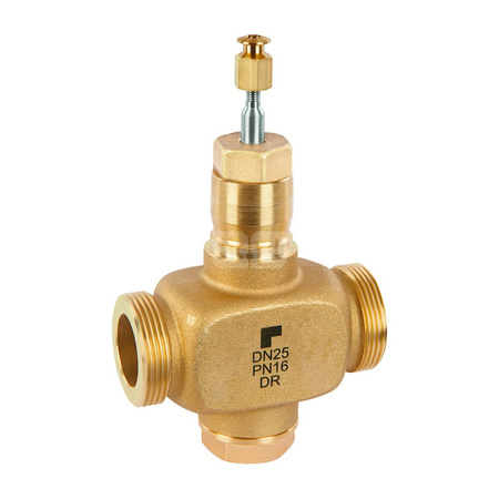 Zawór przelotowy DN 20, Kvs=6,3, grzyb z mosiądzu, GZ, 20 mm