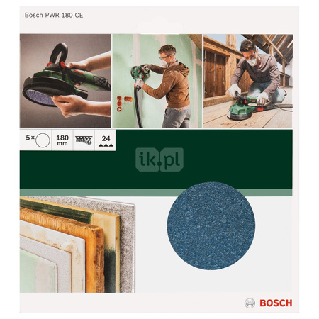 Papiery ścierne do PWR, 180 mm, ziarnistość K24 K = 24