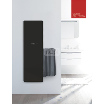 Grzejnik elektryczny ZEHNDER Deseo Verso, 1500/475mm, kolor Czarny, moc 600W