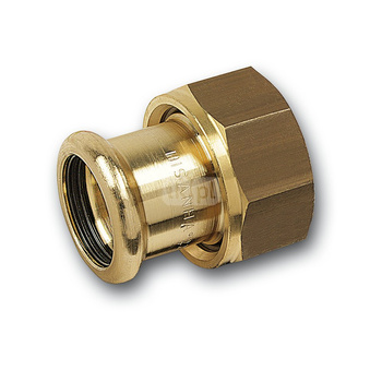 Półśrubunek SANHA PURAPRESS Miedź 18 mm x 1'' (ZW x Nakrętka złącza)