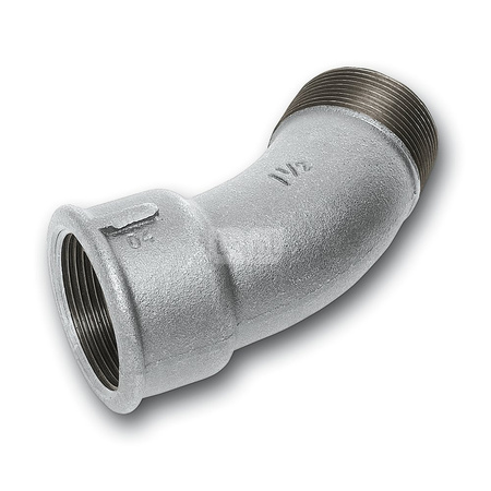 Łuk 45' SANHA 40# Żeliwo 2 1/2'' x 2 1/2'' (GW x GZ)