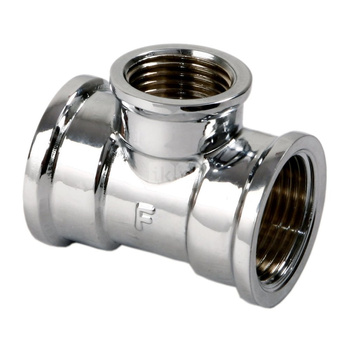 Trójnik redukcyjny mosiężny 3/4"x1/2"x3/4" chrom