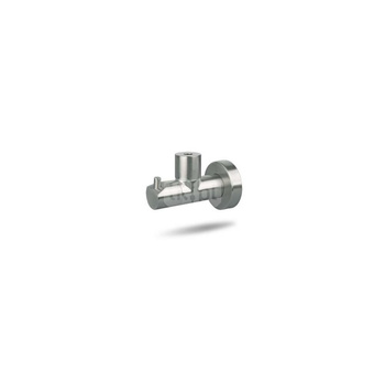 Zawór pod baterię DEKORACYJNY 1/2"x10mm STAL SZCZOTKOWANA