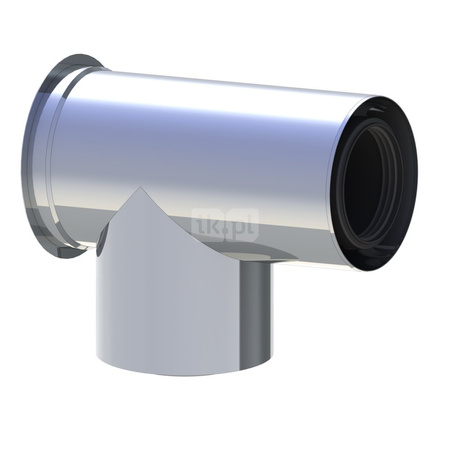 Trójnik 87° podłączeniowy z rewizją DN80/125 wysoki połysk
