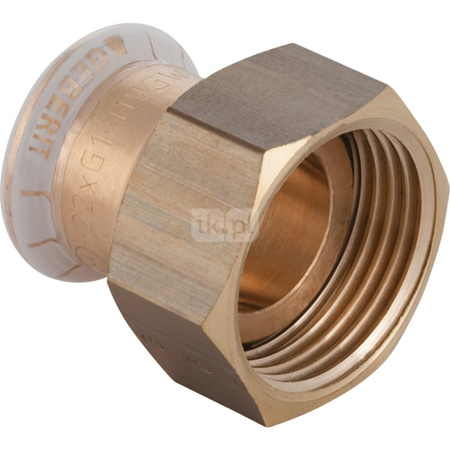 Śrubunek do zaworów GEBERIT Mapress Kupfer Miedź x Miedź 15mm DN 12 x DN 15 (Mufa zaciskowa x Nakrętka złącza)