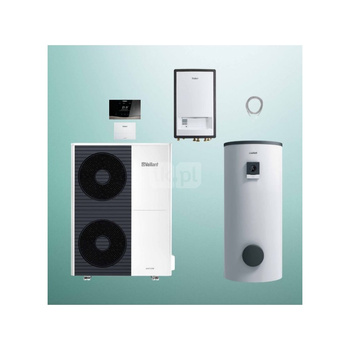 Pakiet Systemowy OZE - Pompa ciepła powietrzna powietrze-woda monoblok VAILLANT VWL 125/6A aroTHERM plus 12.2kW 400V + Regulator sensoCOMFORT VRC 720 + Zasobnik c.w.u. VIH RW 300/3BR + Moduł naścienny MEH 97/6