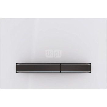 Przycisk uruchamiający Geberit Sigma50, przedni, biały, przyciski: czarny chrom