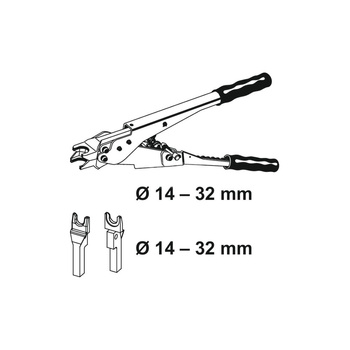 TECEflex - Narzędzie zaciskowe ręczne-komplet 16-32 mm
