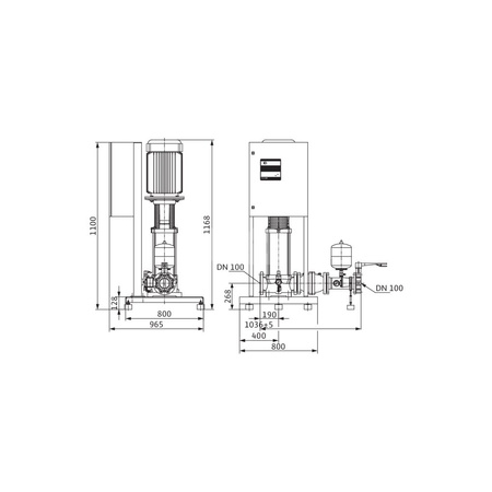 Hydrofor WILO Economy CO-1 MVI częstotliwość 50 Hz, prędkość obrotowa 2917obr/min