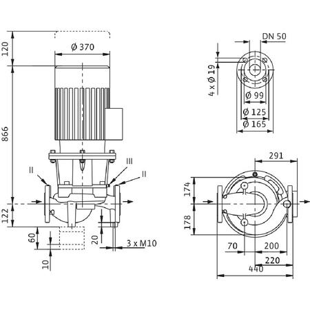 Pompa obiegowa WILO CronoLine-IL typu in-line z silnikiem znormalizowanym 50 Hz 2900obr/min
