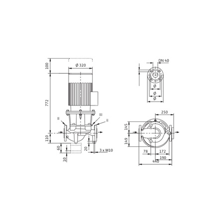 Pompa obiegowa WILO CronoLine-IL typu in-line z silnikiem znormalizowanym 50 Hz 2900obr/min