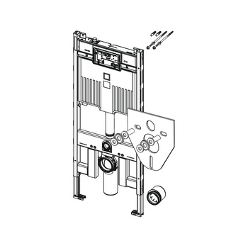 TECEprofil - Stelaż podtynkowy do WC ze spłuczką Octa II, wysokość montażowa 1120 mm