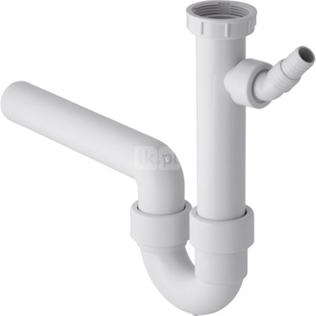 Zlewozmywakowy zestaw odpływowy, biały R 1 1/2"x40mm