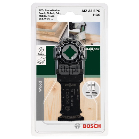 Brzeszczot HCS do cięcia wgłębnego Starlock AIZ 32 EPC, Wood 50 x 32 mm